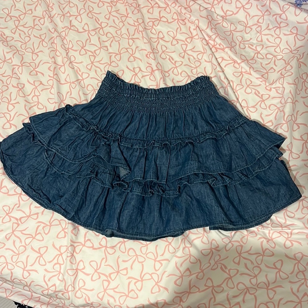 Loveshackfancy x Gap kids denim skirt